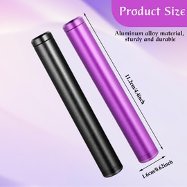 XLIUAX 2 Pack Metal Storage Container Storage Tube Holder, Portable Tube Container Aluminum Waterproof Cases for Outdoors Pocket Purse Travel, 4.5 inches