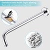 Nuodan Shower Arm with Flange, 15 Inches Wall Mount Replacement