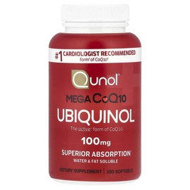 Qunol, Mega CoQ10 Ubiquinol, 100mg, 100 Softgels / Qunol (퀴놀), 메가 CoQ10 유비퀴놀, 100mg, 소프트젤 100정
