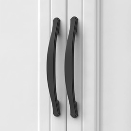 Asidrama 10 Pack 5 Inch(128mm) Matte Black Kitchen Cabinet Handles Cabinet Pulls Kitchen Cabinet Hardware for Cupboard Drawer Pulls