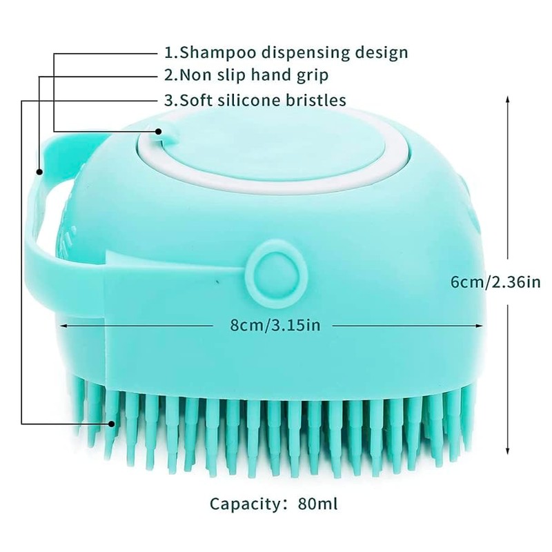 Pet Bath Massage Brush Puppy Dog Cat Grooming Cleaning Soft