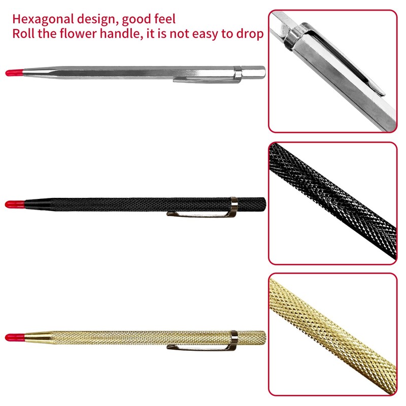 6 Carbide Scriber Pen, Glass Scriber Tool Engraving Pen, Tungsten