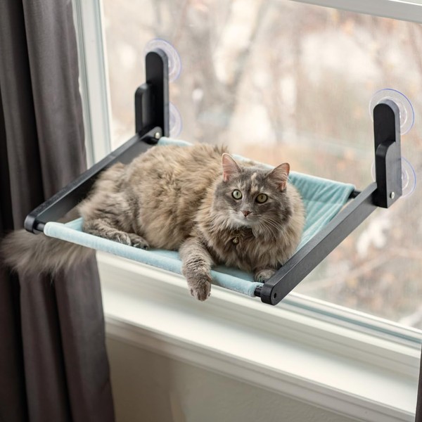 Luli & Cat Cat Window Perch: Cordless, Foldable Wooden Cat