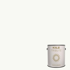 KILZ TRIBUTE Paint & Primer, Interior, Eggshell, Ultra Bright White, 1 Gallon