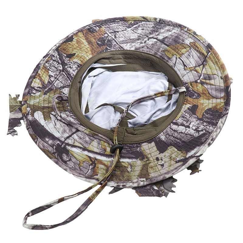 Huakunda Men's Boonie Hat Wide Brim Camouflage Rounded Hats Foldable