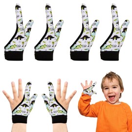 Pack of 4 Thumb Sucking Stop Kids Thumb Sucking Guard Gloves Chew Compression Gloves Children Stop Thumb Sucking and Finger Biting for 5-13 Years (#3)
