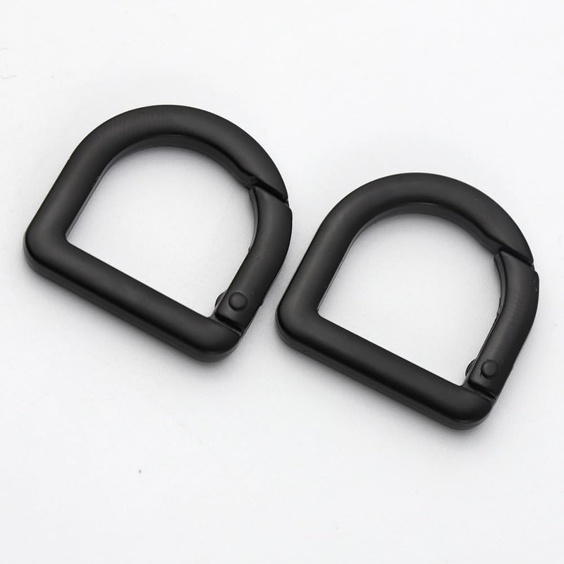 2pcs Semicircle Metal Spring Key Ring,Spring Snap Hooks Clip,Spring Keyring