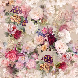 VEELIKE Pink Bouquet Floral Peel and Stick Wallpaper Vintage Floral Wallpaper for Bedroom Bathroom Nursery 17.7''x354'' Prepasted Removable Flower Wall Paper Botanical Contact Paper for Cabinets Walls
