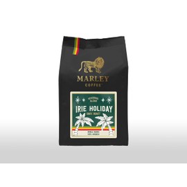 Marley Coffee Strong Dark Roast Coffee Beans 227g – Irie Holiday Seasonal Blend - From The Marley Family - V60 Filter Cafetiere French Press Grind - Rainforest Alliance Certified - Strength 5