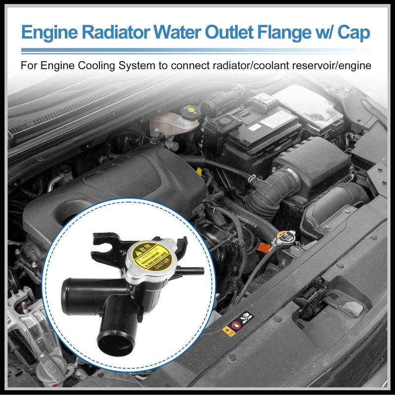 HEROFFIX Engine Radiator Filler Neck with Fully Sealed Cap Replacement