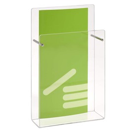 DIN Lang Wall Brochure Holder / Flyer Holder in Portrait Format Acrylic Glass