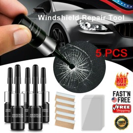 Universal_carshop 5 PCS Cracked Glass Nano Repair Liquid Kit Windshield Car Window Repair Tool USA