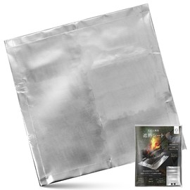 ZEN Camps Bonfire Heat Shield Sheet, Heat Reflective Sheet, Bonfire Sheet, Aluminum Material, Silver, Camping, Lawn, Burning Prevention, 23.6 x 23.6 inches (60 x 60 cm)