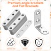 44Pcs Metal Brackets for Wood, L Shaped Right Angle Bracket