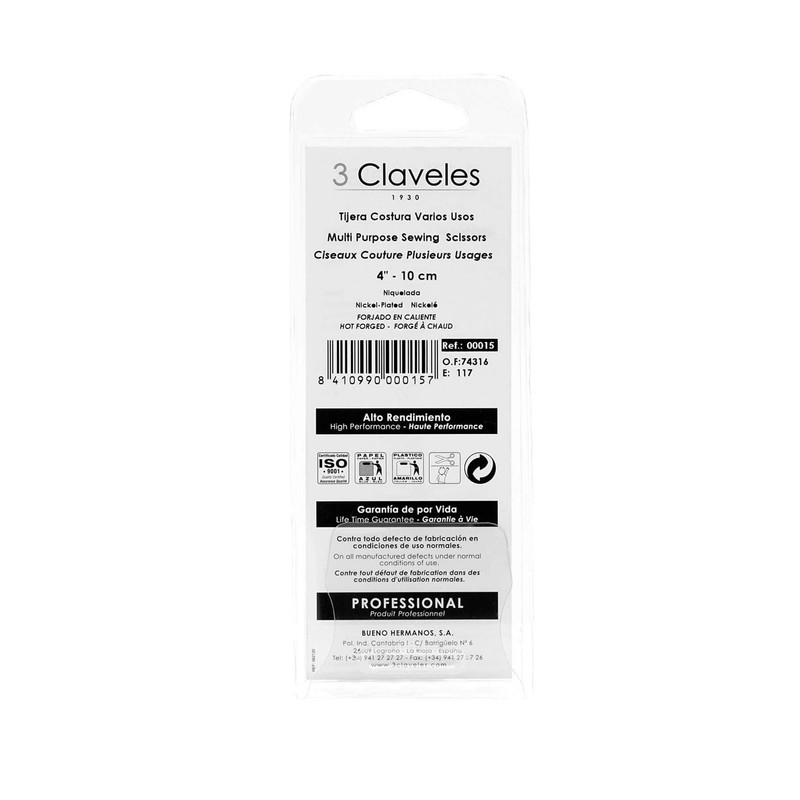 3 Claveles 2803 °C4 Sewing Scissors Catalan 3 °C, 4