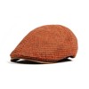 WITHMOONS Tweed Newsboy Hat Faux Leather Brim Flat Cap SL3019