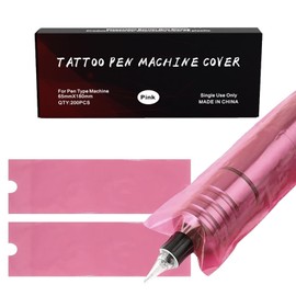 Large Pen Bags - PEPAX 200 Pcs 6.5 x 18 cm Pink Pen Covers Disposable Pen Sleeves for Accessories