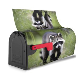YYHWHJDE letterbox cover waterproof oxford cloth Fits standard or large size mailboxes Cub Raccoon picture 21x18 in