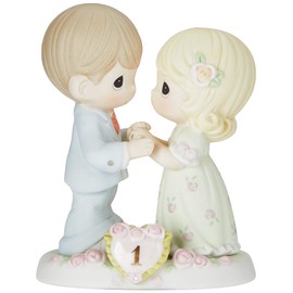 Precious Moments, A Whole Year Filled With Special Moments, 1st Anniversary, Bisque Porcelain Figurine, 115910