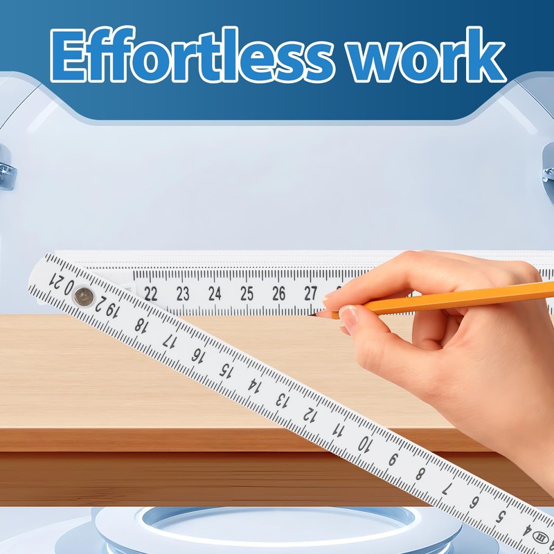 Folding Rule 2m with Angle Scale ，Foldable Meter Stick, Large