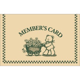 Taka Seal Card 16-4911 Member's Card Flower Car Bear Bi-Fold 50 Sheets