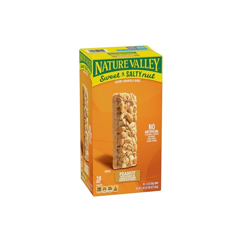 Nature Valley Sweet and Salty Granola Bars, Peanut, 30 Bars,