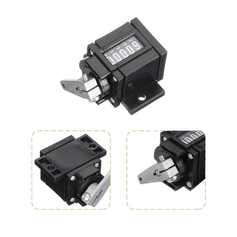 sourcing map Hand Counter with Spring 5 Digit Counter Hand