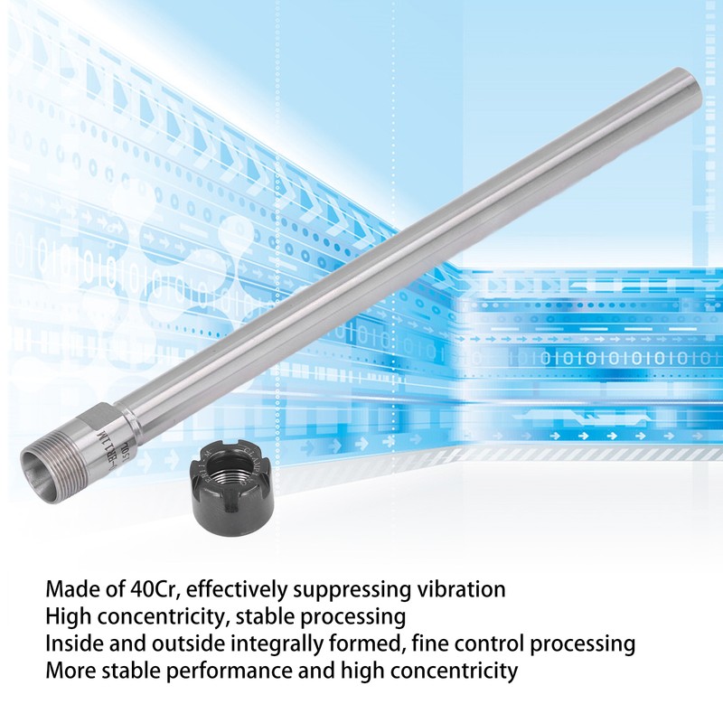 Collet Chuck Holder Straight Long CNC Milling Extension Rod 17mm