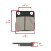 Caltric Front Rear Brake Pads for Yamaha YFZ450 YFZ 450