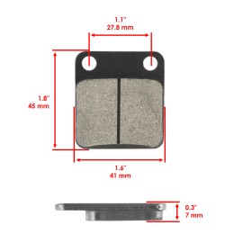 Caltric Front Rear Brake Pads for Yamaha YFZ450 YFZ 450 2012-2013