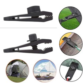 Qishing Tarp Clips, Shark Tent Fasteners Clips, Heavy Duty Lock Grip Clamps Withstand 60mph Strong Wind Fit for Awnings, Outdoor Camping, Caravan Canopies, Car Covers, Swimming Pool Covers (10 pcs)