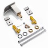 Waterfall Widespread Bathroom Faucet Brushed Nickel, 3 Hole 8 Inch