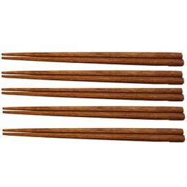 J-kitchens Chopsticks Set of 5 Pairs Wooden Heat Resistant 8.9 inches (22.5 cm) Kyoka Champ Chopsticks Slender Made in Japan
