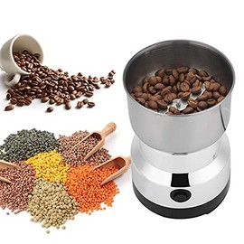 Multifunctinal Electric Coffee Grinder, Kitchen Grains Nuts Beans Spices Milling Machine Coffee Grinder with Dry Grains and Green Beans for Home (US 110V)