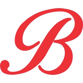StickerTalk Cursive B Monogram Vinyl Sticker, 3.75 inches by 3 inches