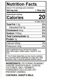 Wellsley Farms Grated Imported Pecorino Romano Cheese, 20 oz.