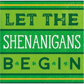 Shenanigans St. Patrick's Day Beverage Napkins, 48 Count