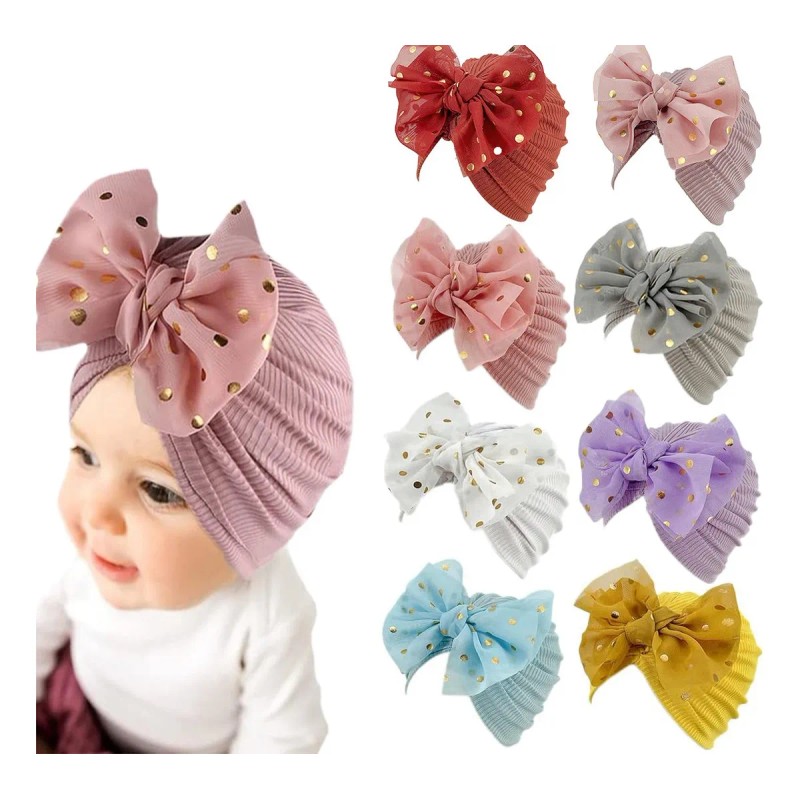 Turbante Para Bebe Moño, Recien Nacida, Niña, Gorritos, 8pzs