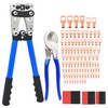 Cable Lug Crimping Tool with 100Pcs Copper Wire Lugs, Battery
