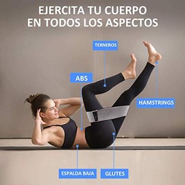 LETTURE Bandas de Resistencia Antideslizante con 3 Niveles, Set de 3 Banda Elastica Musculacion Fitness Bandas de Entrenamiento para Ejercicios de Glu