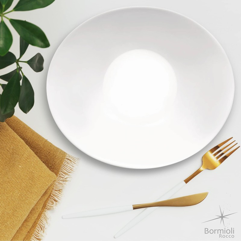 Bormioli Rocco Prometeo 9" Opal Glass Soup and Pasta Plates,