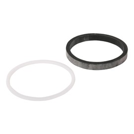Sanitop-Wingenroth Cistern Gasket Set, 2 Piece Set, Gasket Assortment, Rubber Seals, Plastic Seals, Black/White, 251792