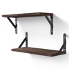 Uten Floating Shelves,Wood Wall Mounted Shelf Set of 2, Multifunctional