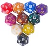 10PC D20 Polyhedral Dice Set 22mm for DND RPG MTG