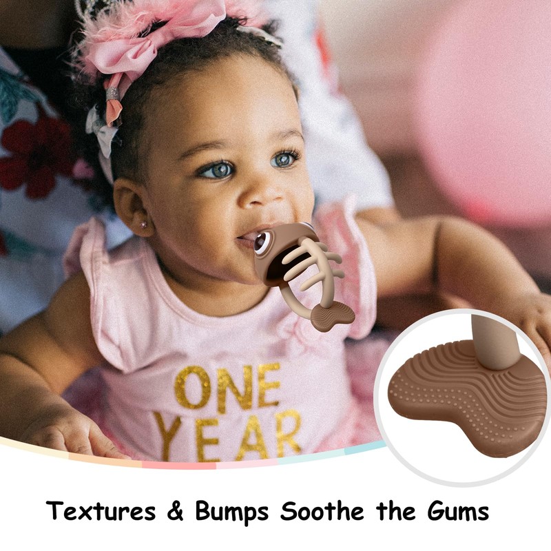 Mombella Clownfish Teether for Babies 3 Months Up, Tanned