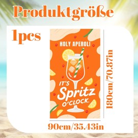 Aperol Geschenk Strandtuch 90x180cm, Aperol Strandtuch XXL 85% Polyester, Saugfähig und Schnell Trocknende, Sandfest Strandhandtuch Groß, Aperol Spritz Accessoires Merch Deko Damen(Holy Aperoli)
