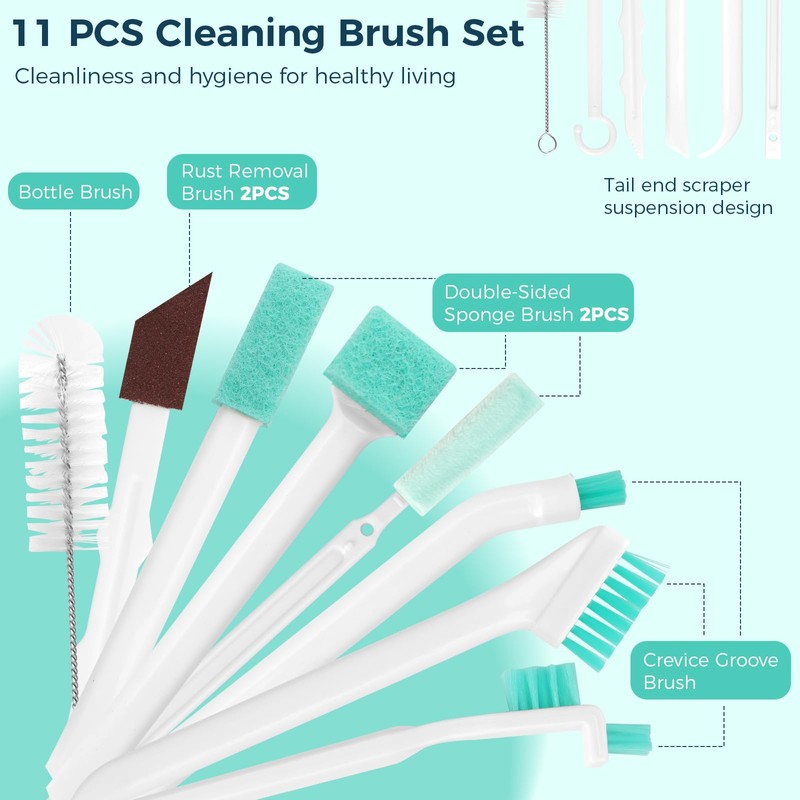 XPMBF 11 Pcs Humidifier Cleaner Brush Set, Small Detail Cleaning
