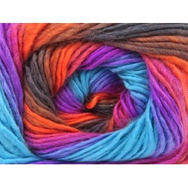 Lot of 4 x 100gr Skeins Ice Yarns Lana Bella (30% Wool) Yarn Grey Orange Turquoise Lilac Fuchsia