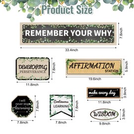 Vcekract 28 PCS Affirmation Station Bulletin Board Set, Growth Mindset Posters Classroom Bulletin Board Positive Decor, Inspirational Bulletin Board for School Classroom Decoration Supply