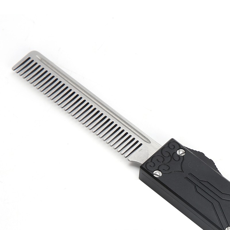 Stainless Steel Spring Comb Hair Beard Folding Pocket Comb Hairdressing